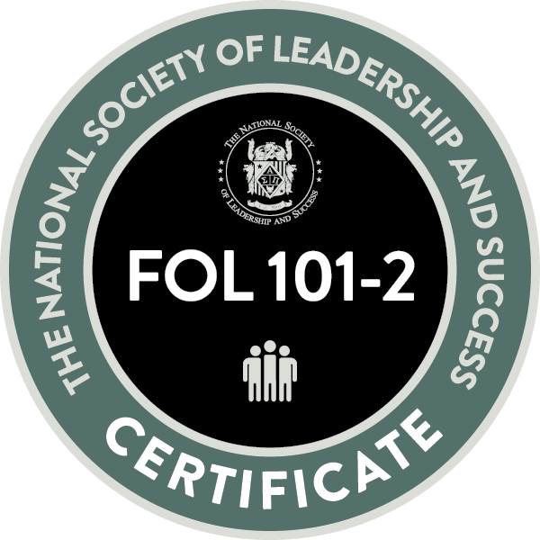 National Society of Leadership and Success NSLS member badge